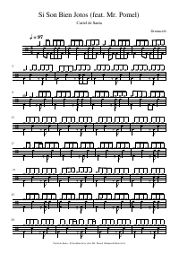 Partition de batterie&nbsp;: Cartel de Santa - Si Son Bien Jotos (feat. Mr. Pomel)