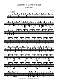 Drum score: Ronnie Dunn - Singer In A Cowboy Band