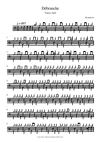Drum score: France Gall - Débranche