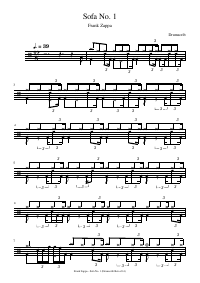 Drum score: Frank Zappa - Sofa No. 1
