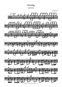 Drum score: mukeikaku - missing
