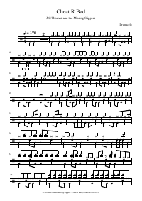 Drum score: J.C.Thomaz and the Missing Slippers - Cheat R Bad