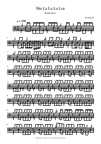 Drum score: Small Faces - Sha La La La Lee