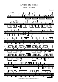 Drum score: Red Hot Chili Peppers - Around The World