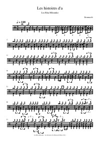 Drum score: Les Rita Mitsouko - Les histoires d'a