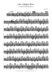 Drum score: St. Paul & The Broken Bones - Like a Mighty River
