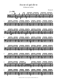 Drum score: El Petit de Cal Eril - Ara no sé què dir-te