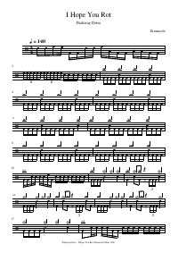 Drum score: Parkway Drive - I Hope You Rot