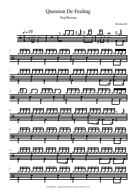 Drum score: Neg'Marrons - Question De Feeling