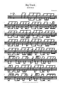 Drum score: BODYBOX - Big Truck