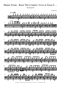 Drum score: The Mosh Pit - Shania Twain - Rock This Country! (Live at Texas Stadium Dallas, TX 1999)