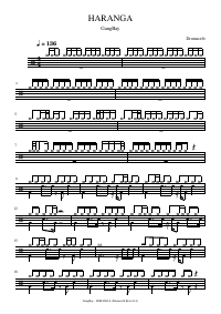 Drum score: GangBay - HARANGA