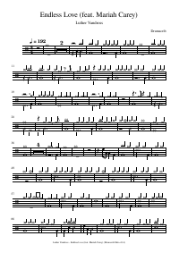 Drum score: Luther Vandross - Endless Love (feat. Mariah Carey)