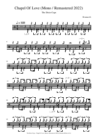 Drum score: The Dixie Cups - Chapel Of Love (Mono / Remastered 2022)