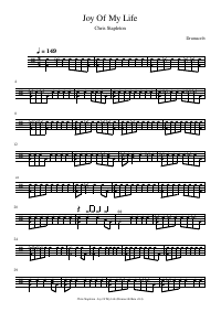 Drum score: Chris Stapleton - Joy Of My Life