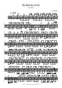 Drum score: Los Tres - He Barrido el Sol