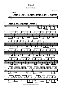 Drum score: Black Veil Brides - Ritual
