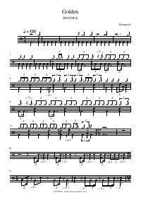 Drum score: HUNTR/X - Golden
