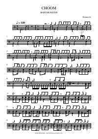 Drum score: BABYMONSTER - CHOOM