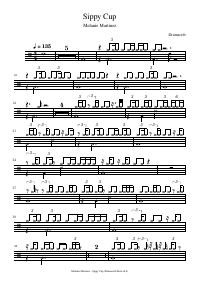 Drum score: Melanie Martinez - Sippy Cup