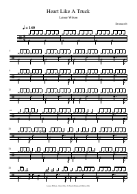Drum score: Lainey Wilson - Heart Like A Truck