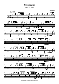 Drum score: Alice In Chains - No Excuses