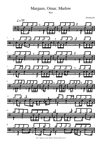 Drum score: Kyo - Margaux, Omar, Marlow