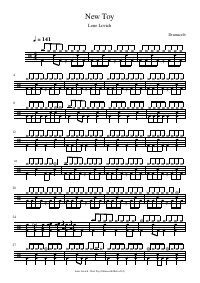 Drum score: Lene Lovich - New Toy
