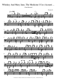 Drum score: Chris Rewired - Whiskey And Mary Jane, The Medicine I Use (Acoustic)
