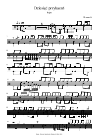 Drum score: Bajm - Dziesięć przykazań