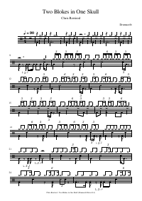 Drum score: Chris Rewired - Two Blokes in One Skull