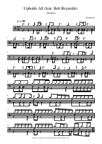 Drum score: Aberdeen - Upholds All (feat. Bob Reynolds)