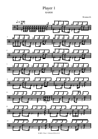 Drum score: KARDI - Player 1