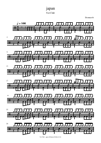 Drum score: Yot Club - japan