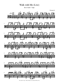 Drum score: Steve Gadd - Topic - Walk with Me (Live)