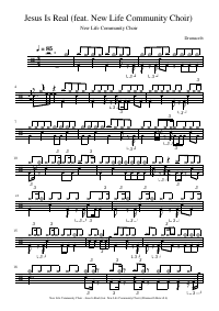 Drum score: New Life Community Choir - Jesus Is Real (feat. New Life Community Choir)