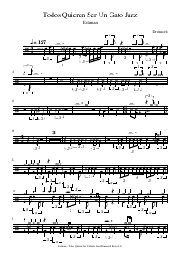 Drum score: Esteman - Todos Quieren Ser Un Gato Jazz