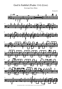 Drum score: Sovereign Grace Music - God Is Faithful (Psalm 114) (Live)
