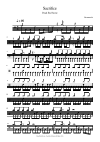 Drum score: Dead End Scene - Sacrifice