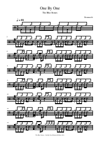 Drum score: The Blue Stones - One By One