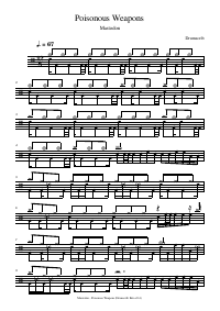 Drum score: Mastodon - Poisonous Weapons