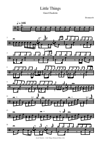 Drum score: Good Charlotte - Little Things