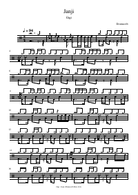 Drum score: Gigi - Janji