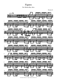 Drum score: The Whitest Boy Alive - Figures