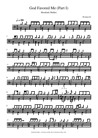 Drum score: Hezekiah Walker - God Favored Me (Part I)