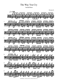 Drum score: Vandal Moon - The Way You Cry