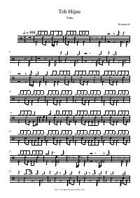 Drum score: Tulus - Teh Hijau