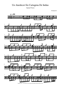 Drum score: Samuel Torres - Un Atardecer En Cartagena De Indias