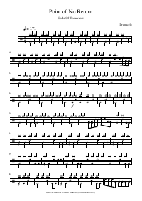 Drum score: Gods Of Tomorrow - Point of No Return