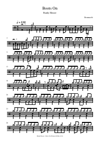 Drum score: Randy Houser - Boots On